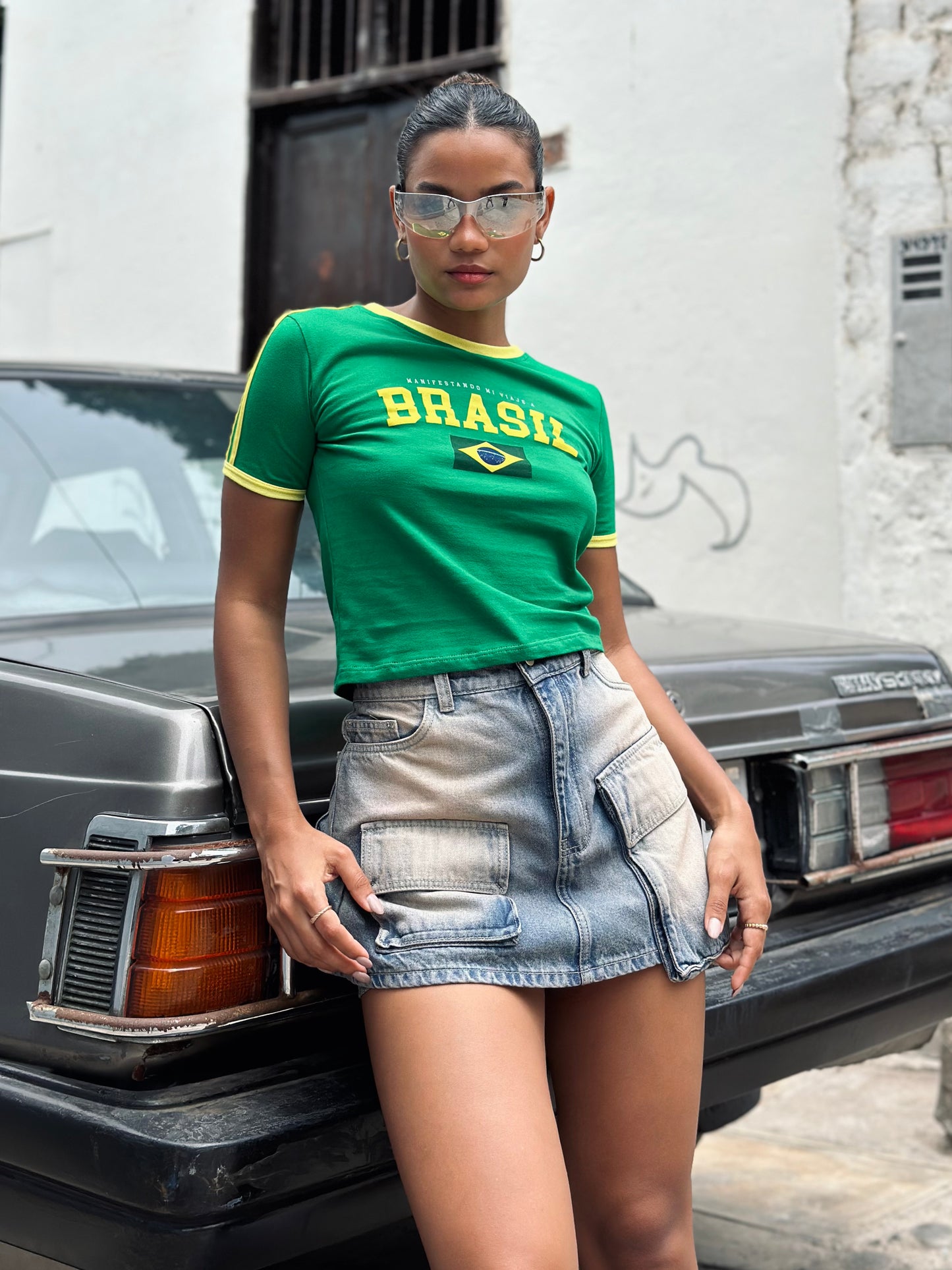 BRASIL BABY TEE VERDE