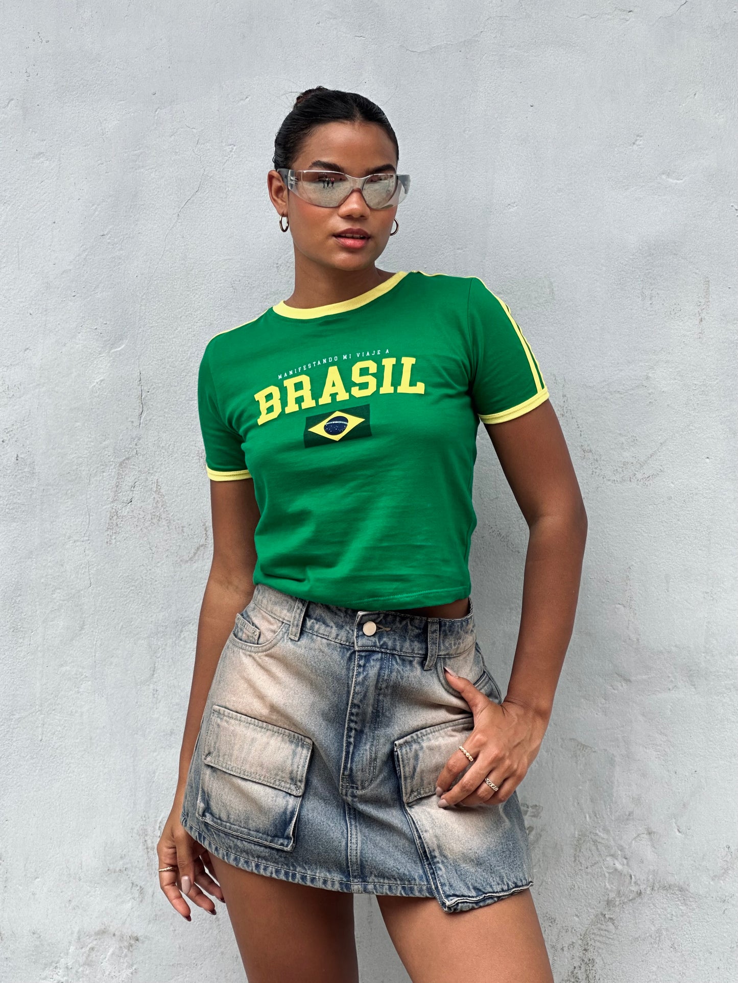 BRASIL BABY TEE VERDE