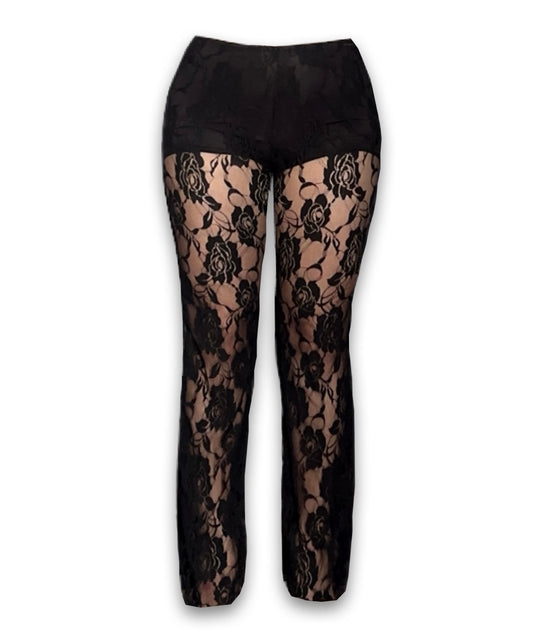 LACE PANTS BLACK