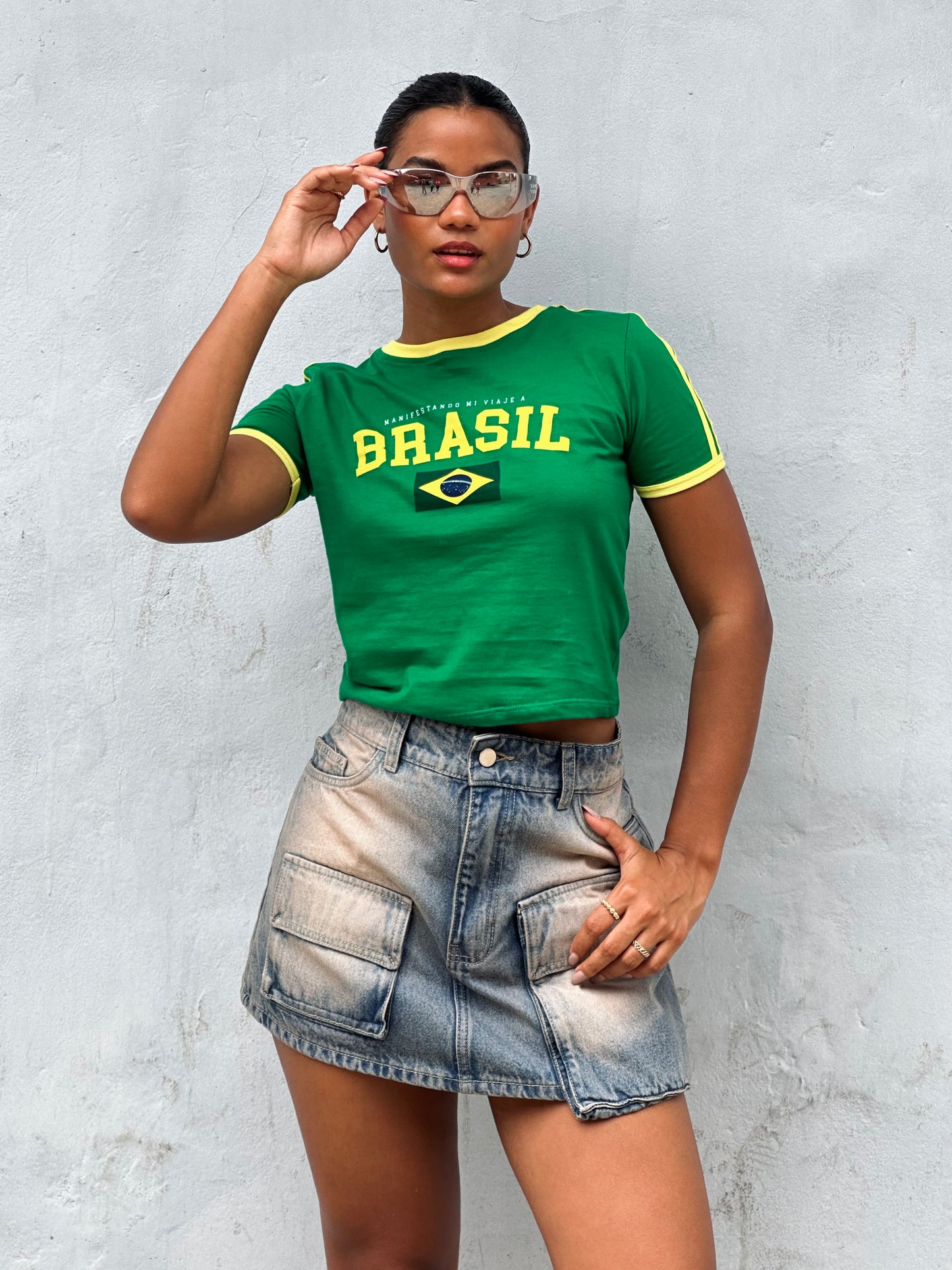 BRASIL BABY TEE VERDE