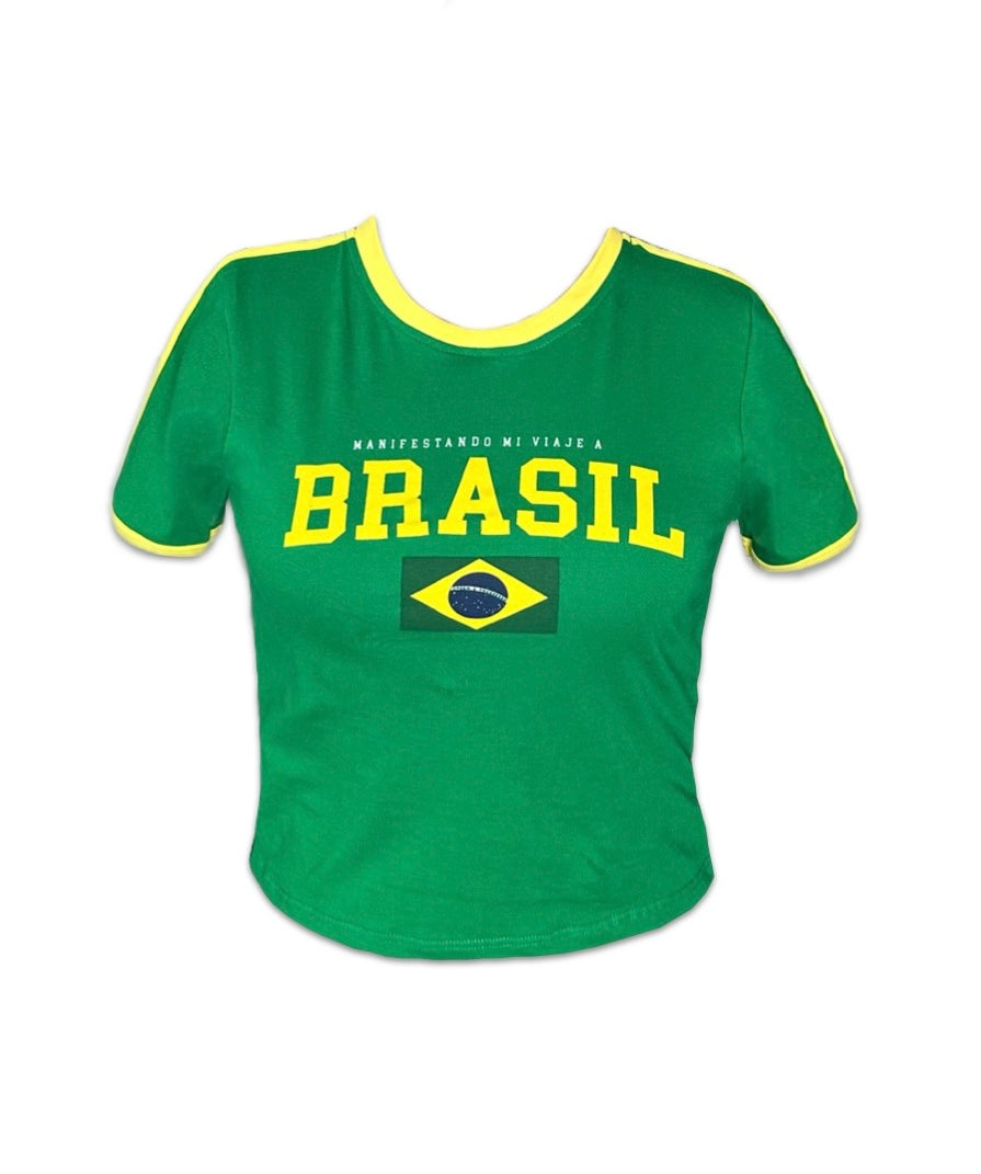 BRASIL BABY TEE VERDE