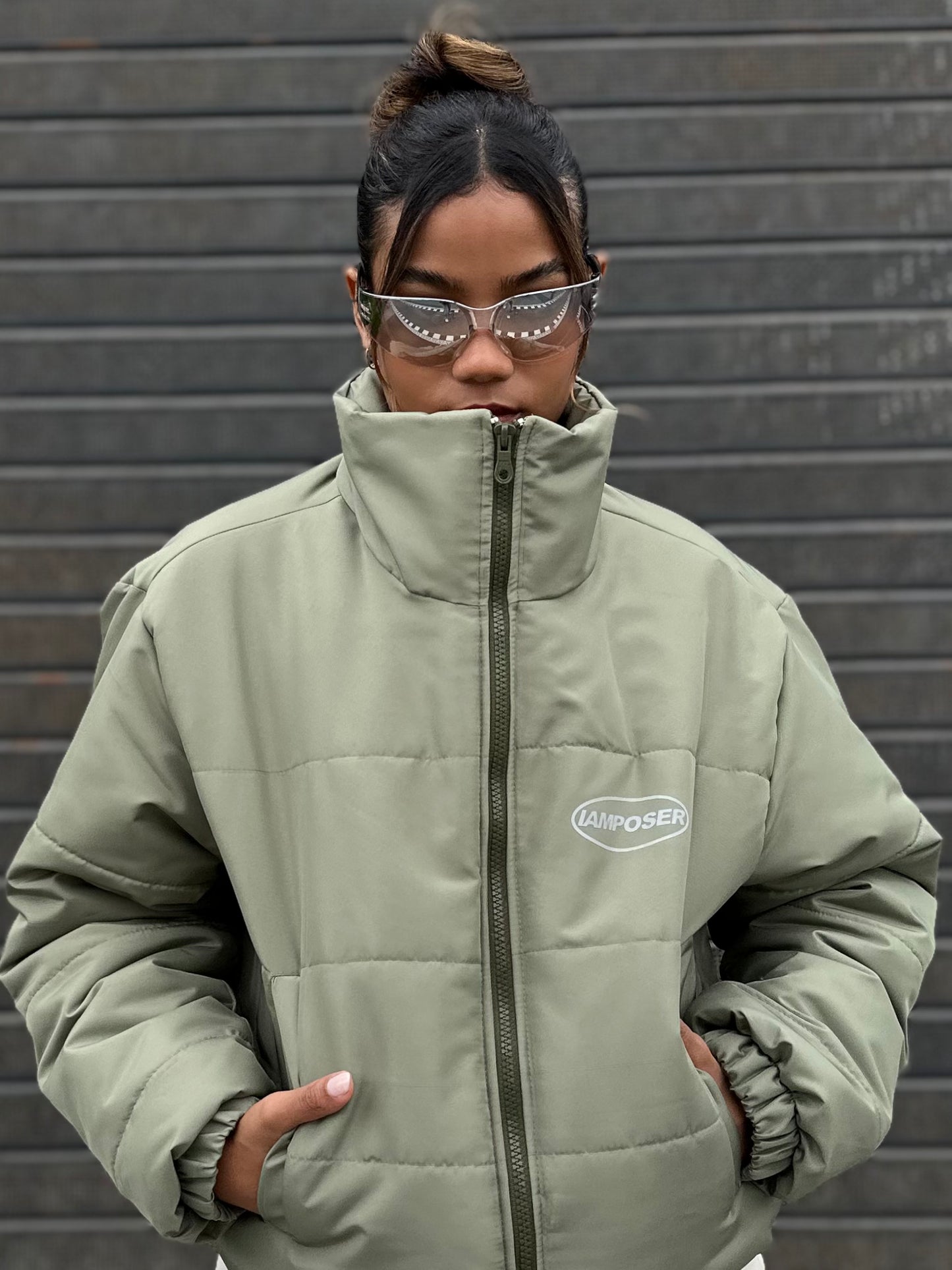 PUFFER JACKET GREEN OLIVE