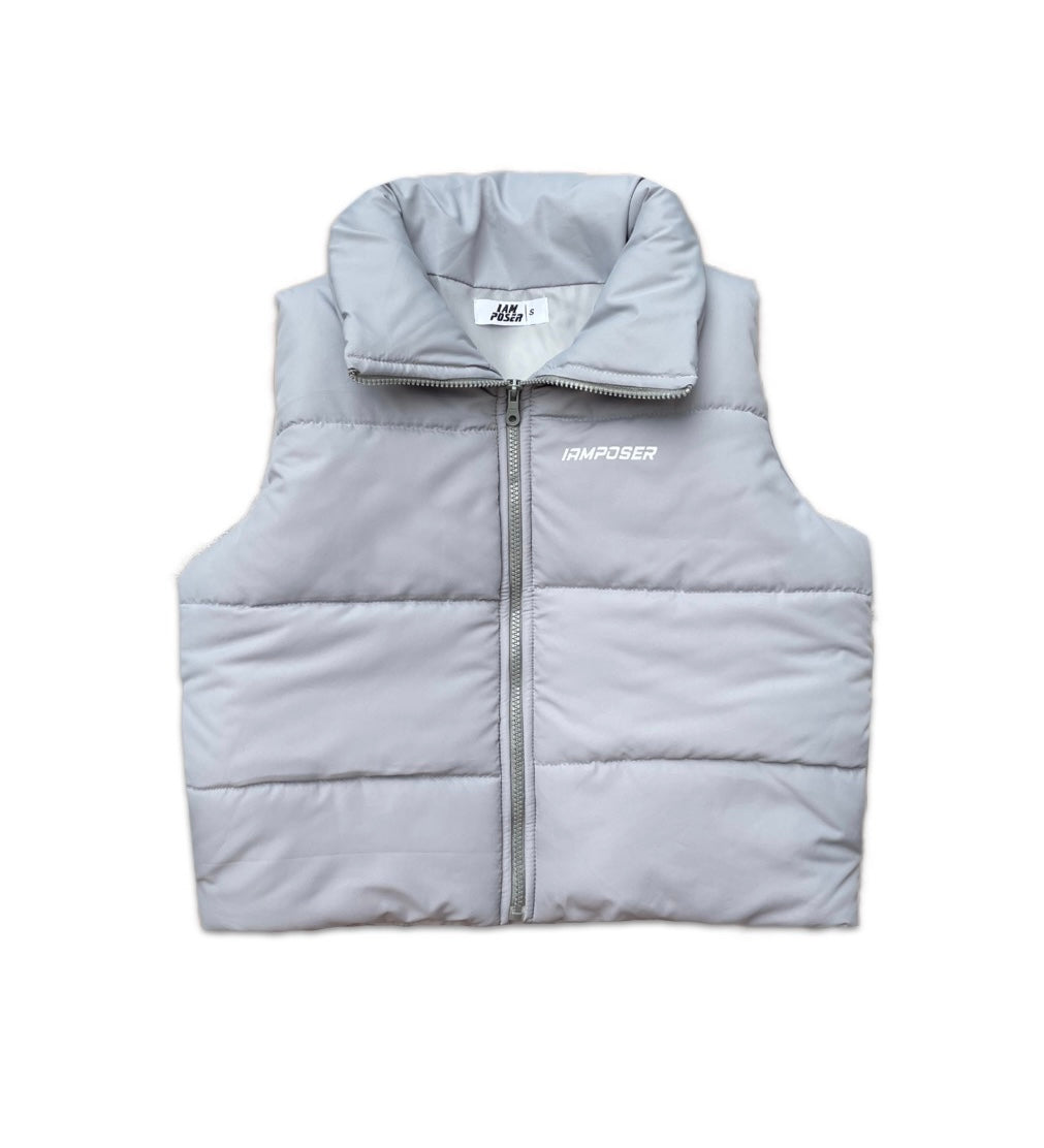 PUFFER VEST GRAY